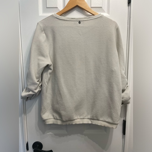 Yest Women’s Olvin Sweater Waffle Textured Knit Pattern 3/4 Sleeve Size 12 Sand - Picture 8 of 11